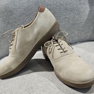 Flag Ltd. Nappa Glove Tan Business Casual Suede Oxford Shoes Men's Sz 12M NWOB